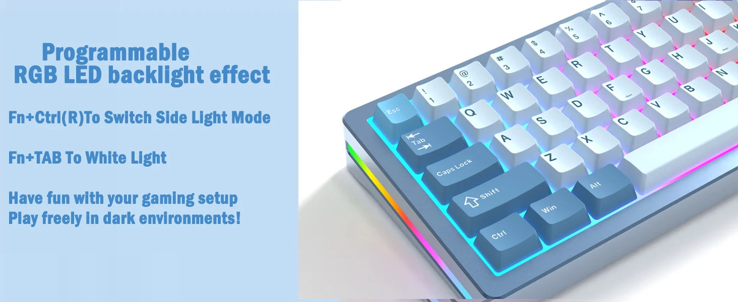 ATTACK SHARK M71 75% TKL Aluminum CNC Wireless Mechanical Keyboard, Hot-swap, RGB NKRO Gaming Custom Gasket Keyboard,4600mAh