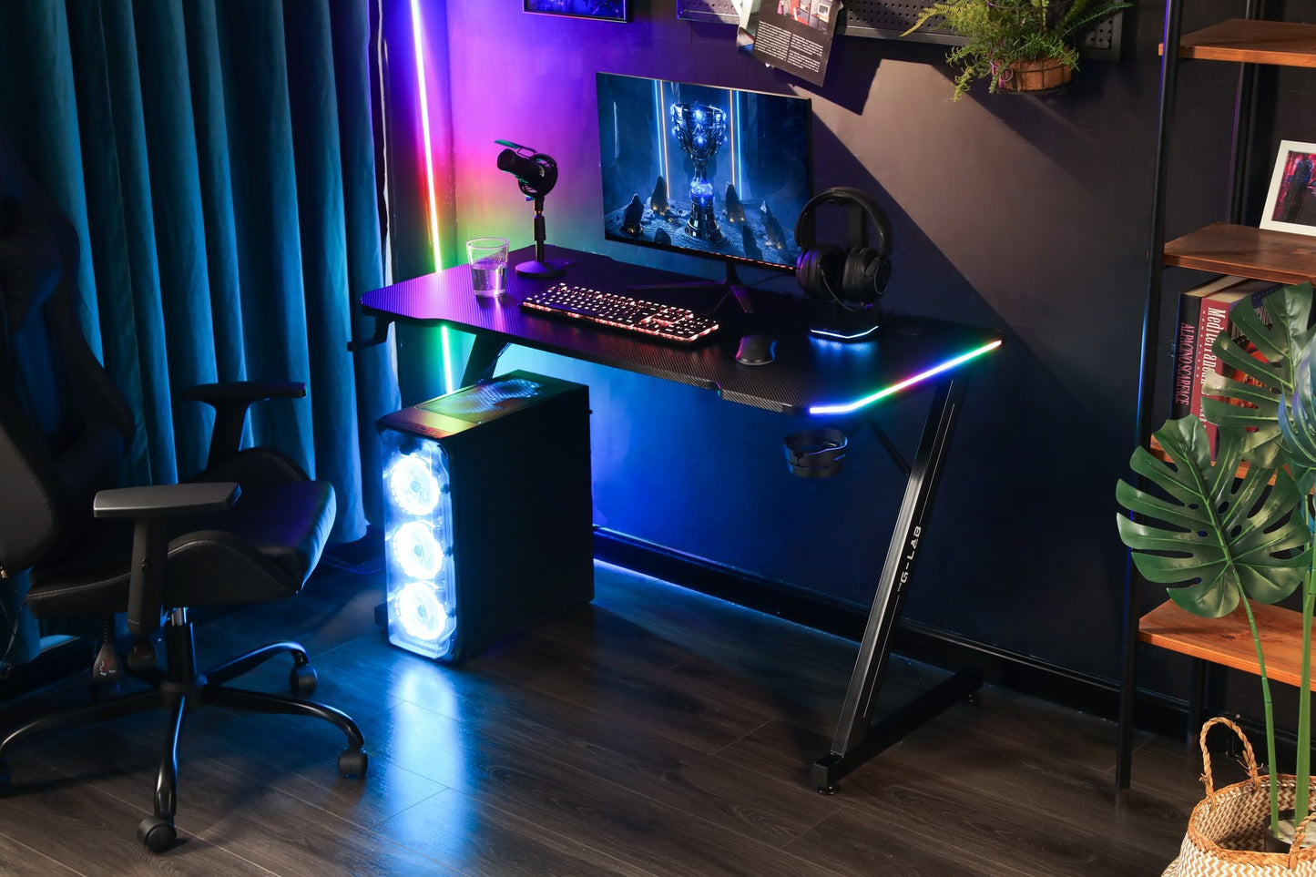 The G-Lab K-Desk Electron EX RGB Gaming Desk (Black)
