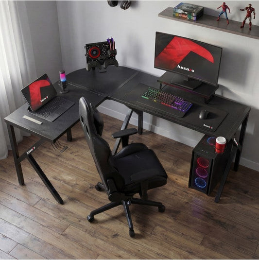 Huzaro Hero 6.3 L-Shaped Gaming Desk (Black)