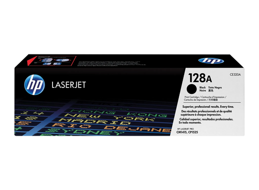 HP 128A (CE320A) Tonerkartusche Schwarz – Original für HP Color LaserJet CM1415 / CP1525 – ca. 2.000 Seiten-0