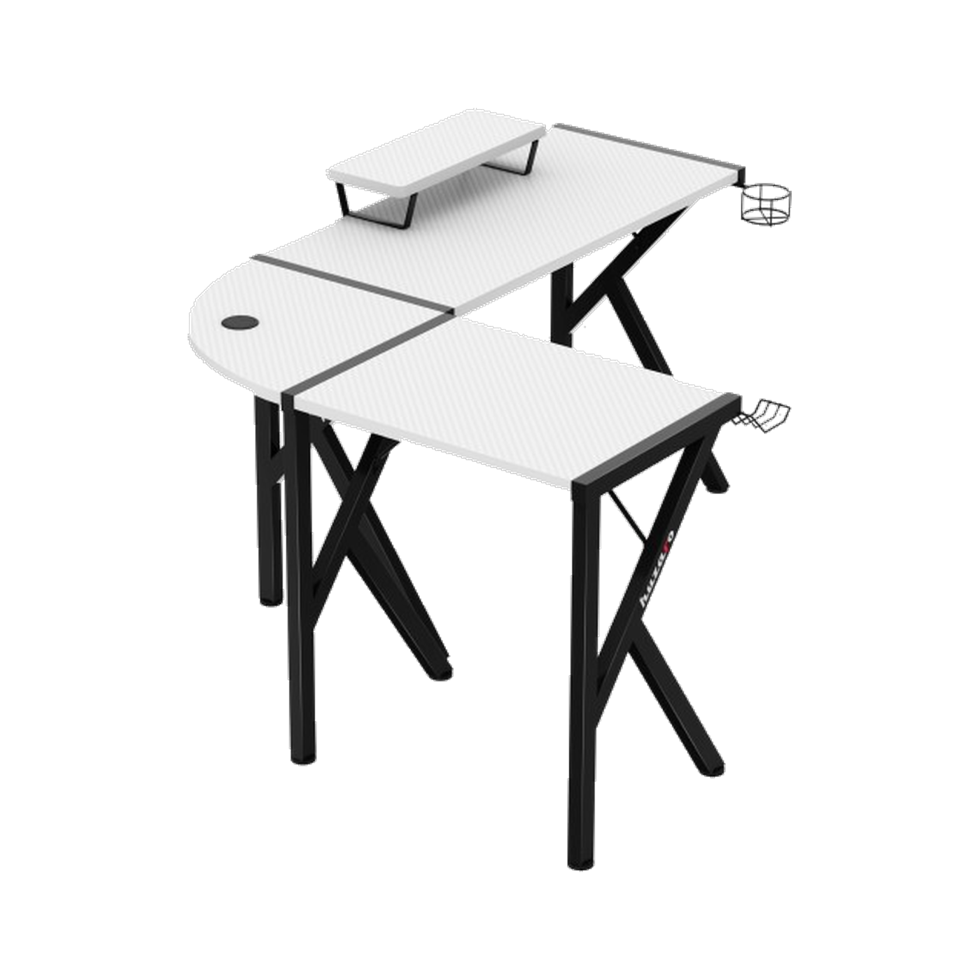 Huzaro Hero 6.3 L-Shaped Gaming Desk (White)