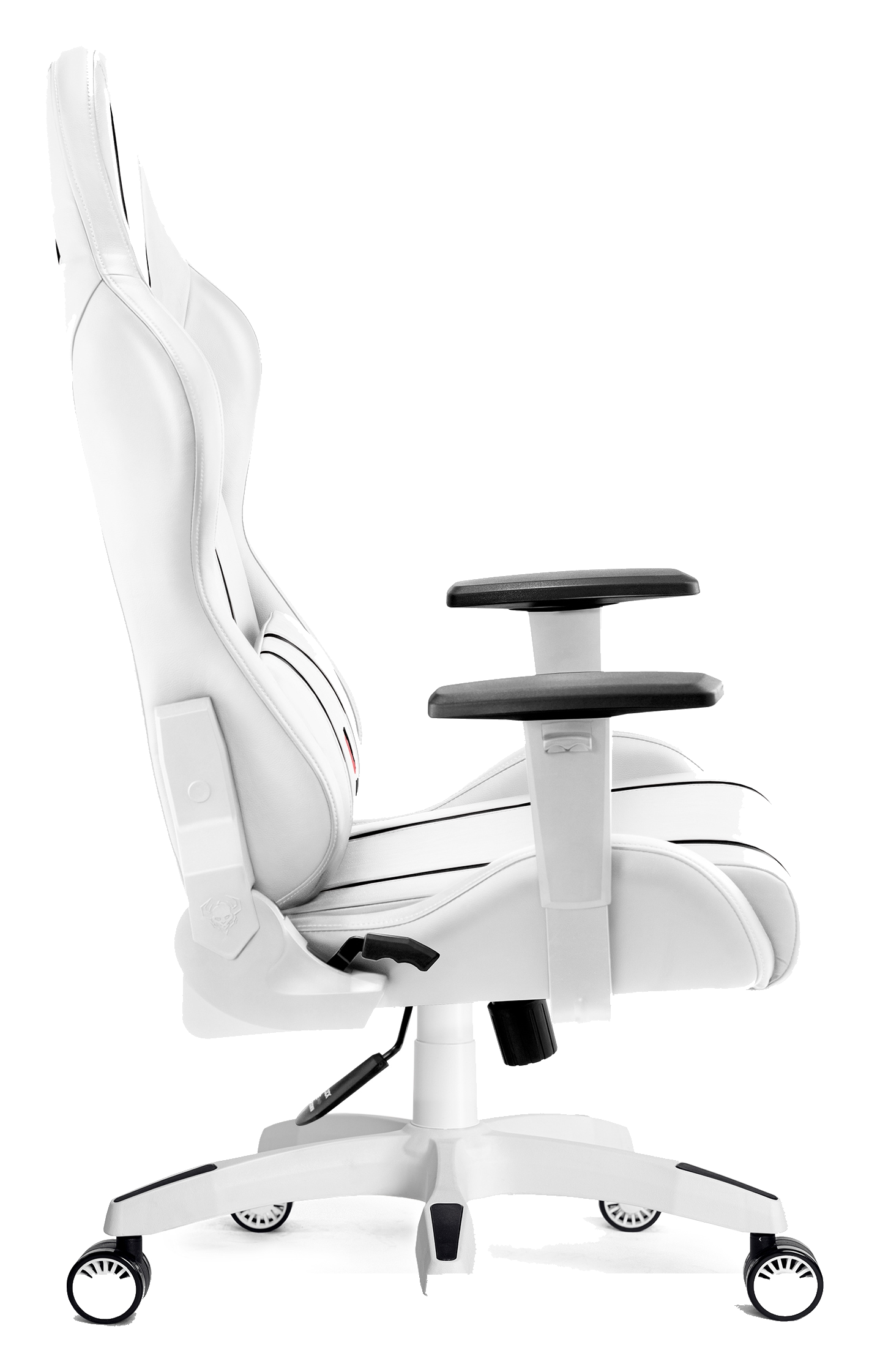 Diablo X-One 2.0 King Size gaming chair in white and black, side profile view