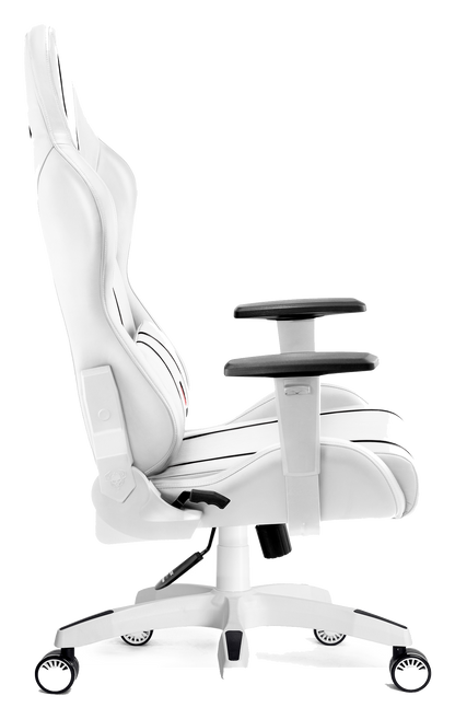 Diablo X-One 2.0 King Size gaming chair in white and black, side profile view