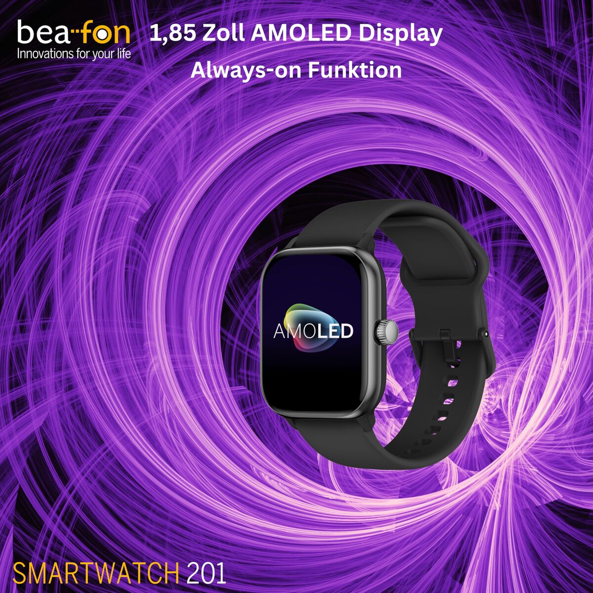 Smartwatch beafon WATCH 201 1,85" Black Silver