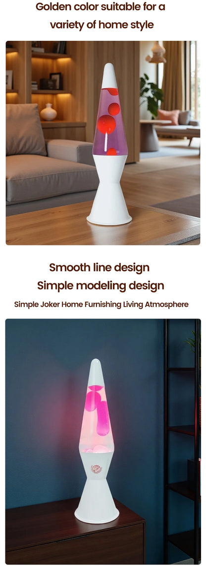 Double horn wax lava lamp, home creative floating lamp, night light, volcanic cone bottle wax lamp, atmospheric onion lamp