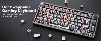 YUNZII RT75 Rapid Trigger Gaming Keyboard, Hyper Fast Magnetic Switch USB Mechanical Keyboards for Gamers, RGB 75% Keyboard