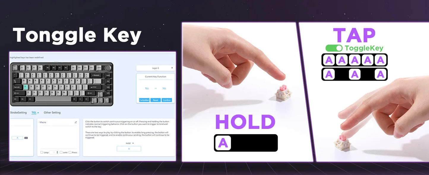 YUNZII RT75 Rapid Trigger Gaming Keyboard, Hyper Fast Magnetic Switch USB Mechanical Keyboards for Gamers, RGB 75% Keyboard