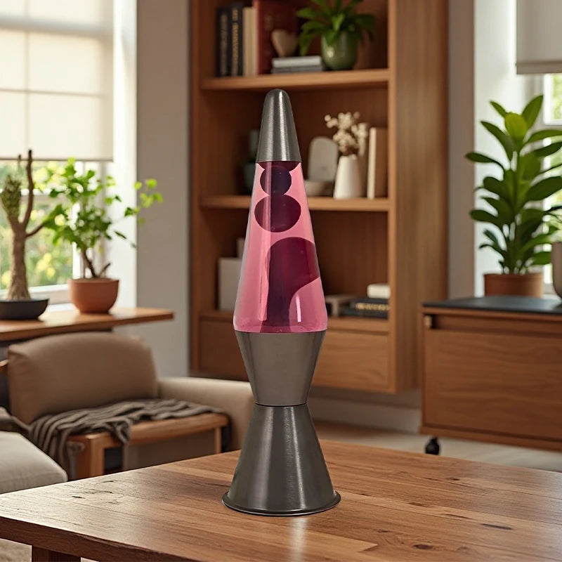 Double horn wax lava lamp, home creative floating lamp, night light, volcanic cone bottle wax lamp, atmospheric onion lamp