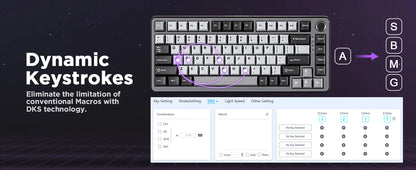 YUNZII RT75 Rapid Trigger Gaming Keyboard, Hyper Fast Magnetic Switch USB Mechanical Keyboards for Gamers, RGB 75% Keyboard