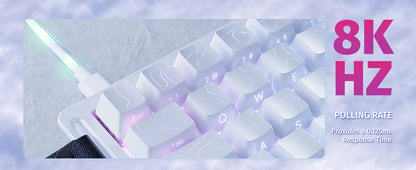 ATTACK SHARK X68 HE Rapid Trigger 8KHz Magnetic Keyboard, 0.01mm RT Accuracy, 60% Layout, RGB, Support RT/Snap Tap/DKS/MT/TGL