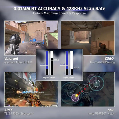 ATTACK SHARK X68 HE Rapid Trigger 8KHz Magnetic Keyboard, 0.01mm RT Accuracy, 60% Layout, RGB, Support RT/Snap Tap/DKS/MT/TGL