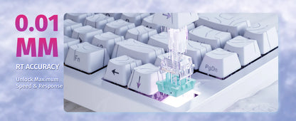 ATTACK SHARK X68 HE Rapid Trigger 8KHz Magnetic Keyboard, 0.01mm RT Accuracy, 60% Layout, RGB, Support RT/Snap Tap/DKS/MT/TGL