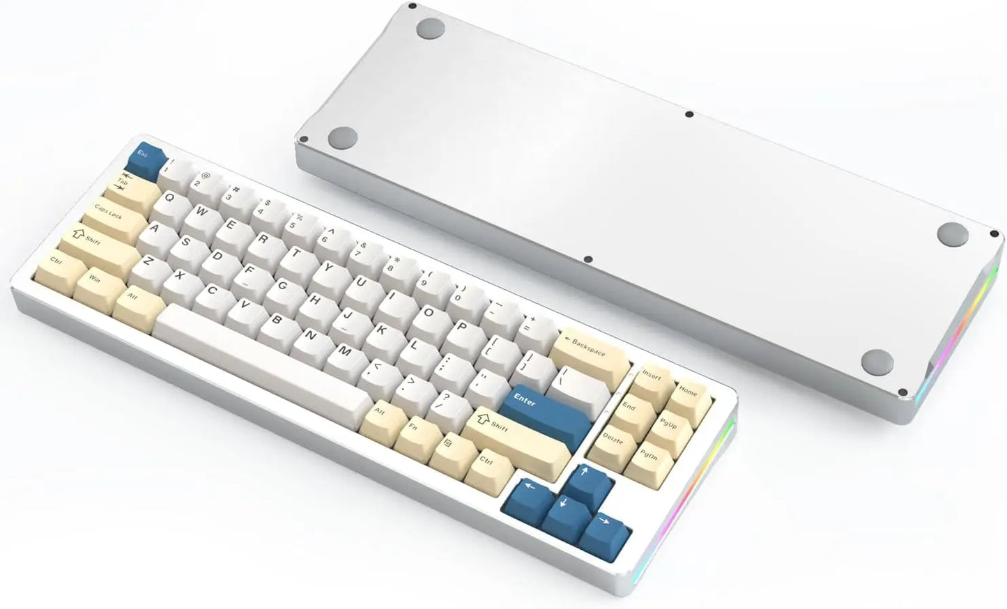 ATTACK SHARK M71 75% TKL Aluminum CNC Wireless Mechanical Keyboard, Hot-swap, RGB NKRO Gaming Custom Gasket Keyboard,4600mAh