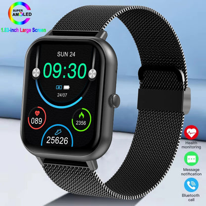 2025 New Sports Smart Watch Men HD Bluetooth Call Fitness Tracker Heart Rate IP68 Waterproof Smart Watch Men Women IOS Android
