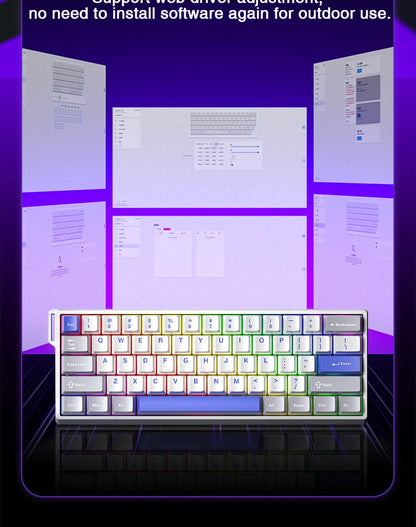 AULA WIN60 WIN68 HE Esports Magnetic Switch Keyboard Rapid Trigger 8K Return RGB Hotswap 60% 68% Custom Game Keyboard