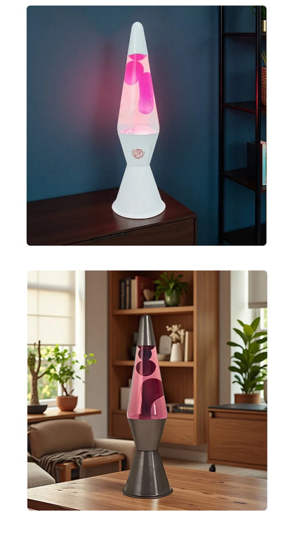 Double horn wax lava lamp, home creative floating lamp, night light, volcanic cone bottle wax lamp, atmospheric onion lamp