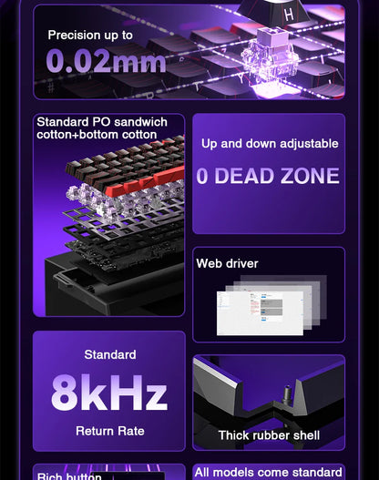 AULA WIN60 WIN68 HE Esports Magnetic Switch Keyboard Rapid Trigger 8K Return RGB Hotswap 60% 68% Custom Game Keyboard