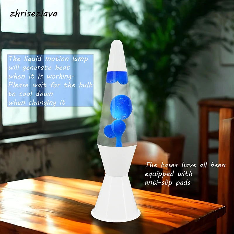 Double horn wax lava lamp, home creative floating lamp, night light, volcanic cone bottle wax lamp, atmospheric onion lamp