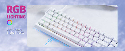 ATTACK SHARK X68 HE Rapid Trigger 8KHz Magnetic Keyboard, 0.01mm RT Accuracy, 60% Layout, RGB, Support RT/Snap Tap/DKS/MT/TGL