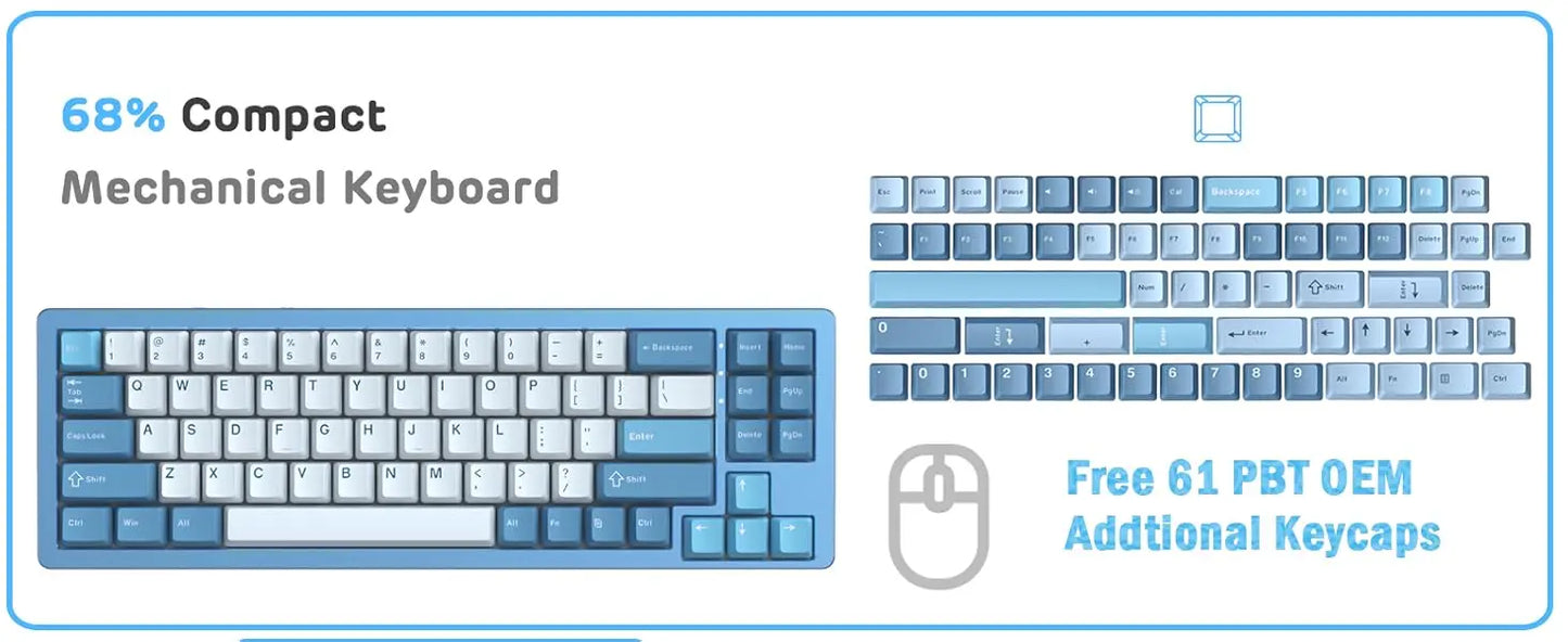 ATTACK SHARK M71 75% TKL Aluminum CNC Wireless Mechanical Keyboard, Hot-swap, RGB NKRO Gaming Custom Gasket Keyboard,4600mAh