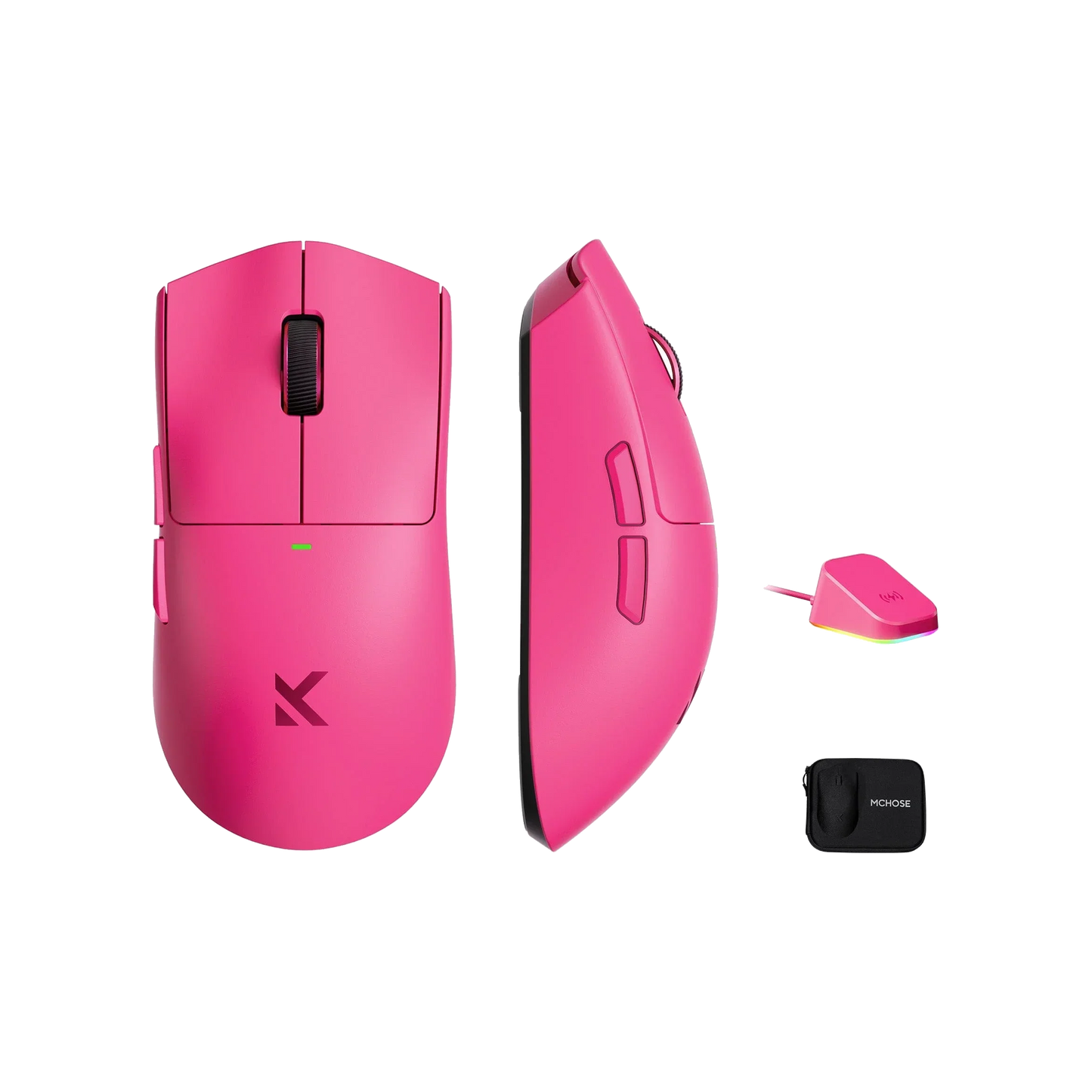 MCHOSE K7 Ultra-Light Wireless Gaming Mouse (Pink)