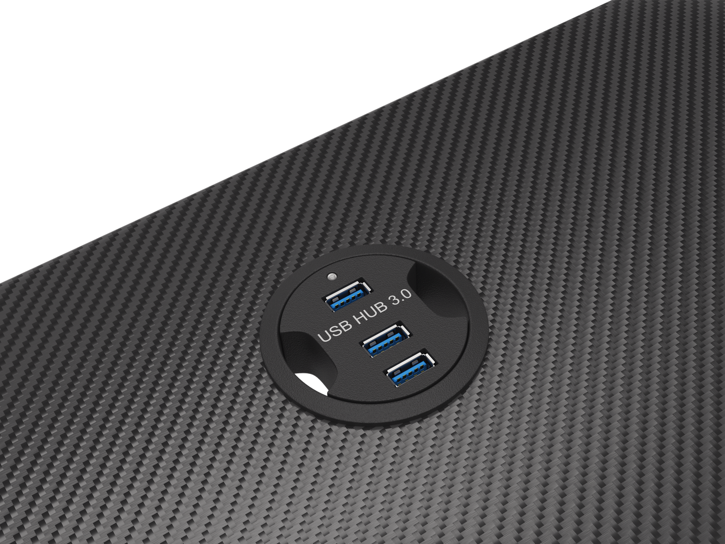 Genesis Holm 200 RGB Gaming Desk - USB Hub 3.0 Detail