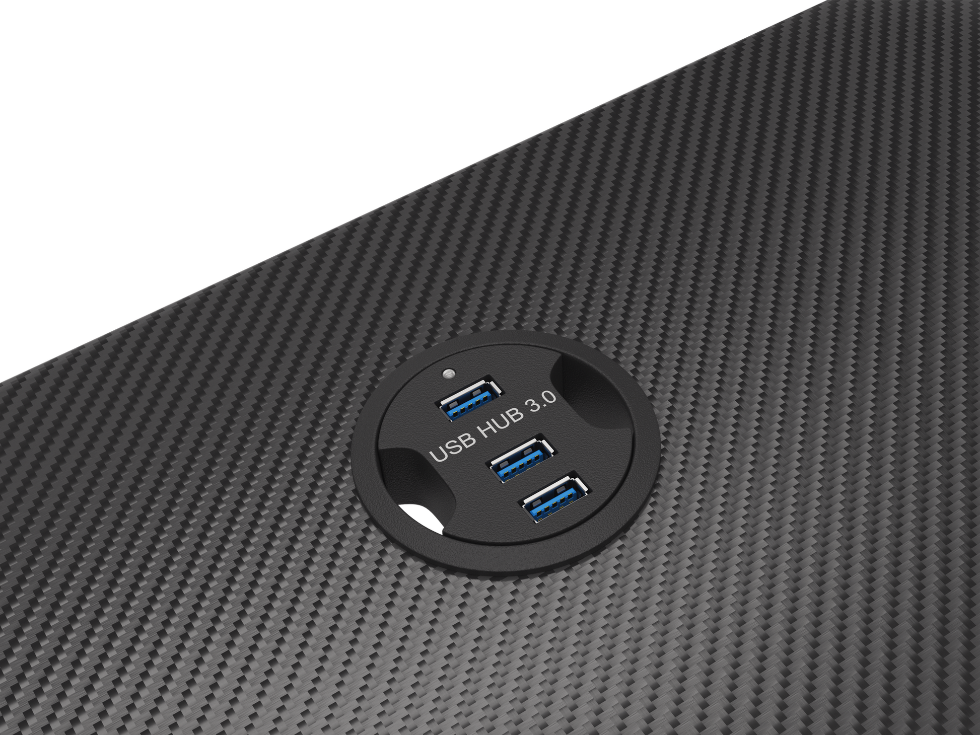 Genesis Holm 200 RGB Gaming Desk - USB Hub 3.0 Detail