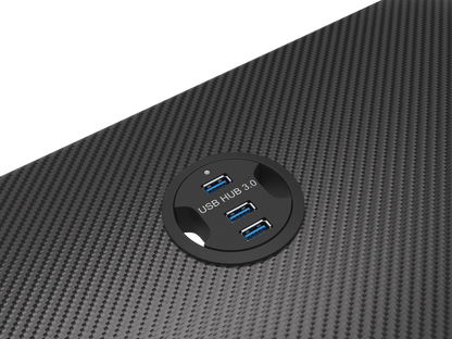 Genesis Holm 200 RGB Gaming Desk - USB Hub 3.0 Detail