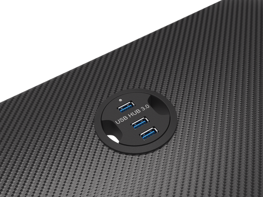 Genesis Holm 200 RGB Gaming Desk - USB Hub 3.0 Detail
